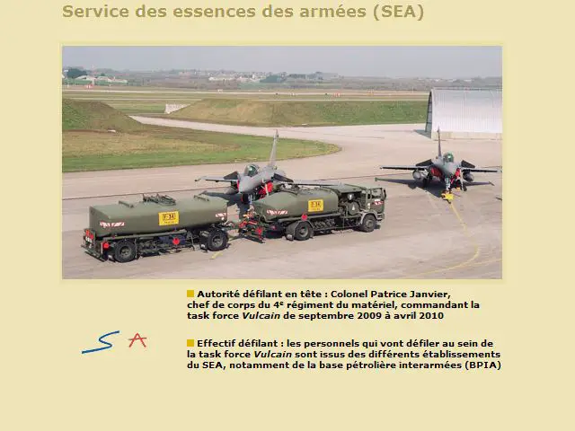 SEA Service des essences des armées  photos images France French army land ground forces 14 july 2010 parade bastille day military equipment vehicle armoured intelligence information description technical data sheet France armée française forces terrestres équipements parade militaires armes véhicules blindés information description renseignement fiche technique photos images fête nationale 14 juillet 2010