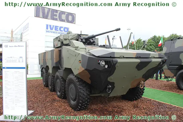 Iveco-Oto Melara will also exhibit the VBA, a combination of the SUPERAV of Iveco D.V. and the HITFIST OWS weapon station turret of Oto Melara,