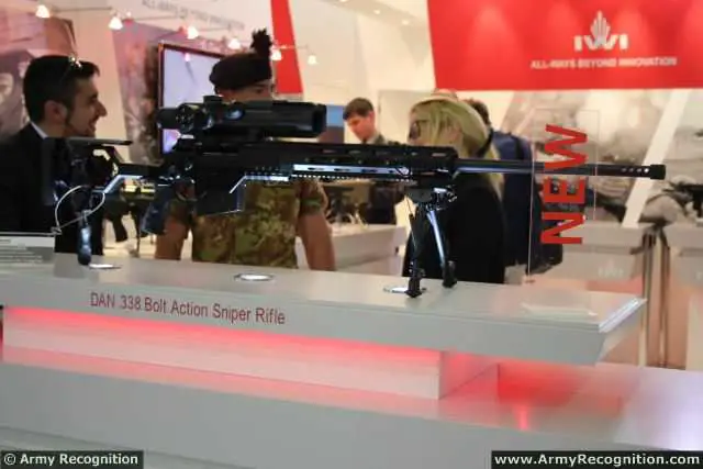 Israel Weapon Industries (IWI), a leader in the production of combat-proven small arms for governments, armies, and law enforcement agencies around the world - expands its portfolio of products by has launched its exceptionally accurate and innovative DAN .338 Bolt Action Sniper Rifle during the Eurosatory 2014 Exhibition. Developed in cooperation with the IDF, the DAN .338 is the first of IWI's new family of bolt action sniper rifles.