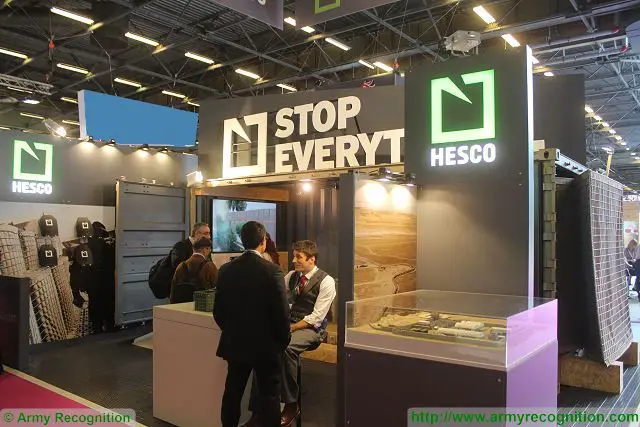 The British Company Hesco provides protective solutions for military , security and civilian sectors in more than 90 countries all over the world. Since many year, Hesco delivers latest technologies of field fortifications including sandbag walls and improvised bunkers offering high level of protection against current ballistic and mine threats.