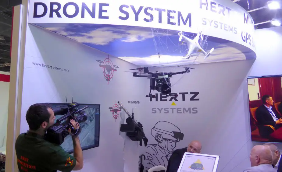 Eurosatory 2018 Hertz Hawk DroneCatcher system