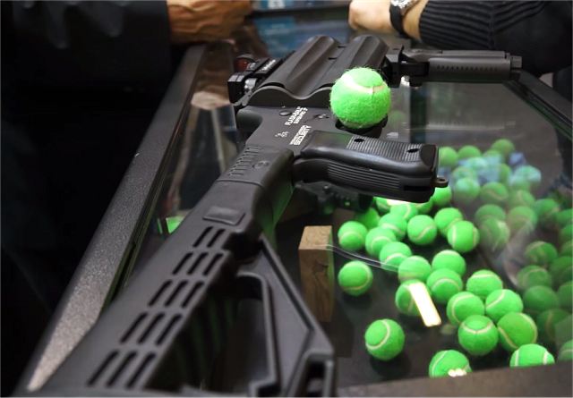 At Milipol 2015, the Worldwide Exhibition of Internal State Security, the French Company Verney-Carron introduces a new product in its flash-ball less lethal weapon range, the Flash-Ball Super Pro². Flash-Ball is a registered trademark for a nominally non-lethal hand-held weapon used mainly by law enforcement officers in riot situations as an alternative to lethal firearms, baton rounds, and plastic bullets. 