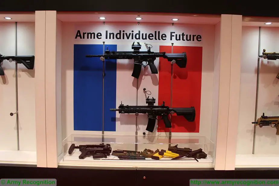 New French Army assault rifles HK416 F C F S at Milipol Paris 2017 925 001