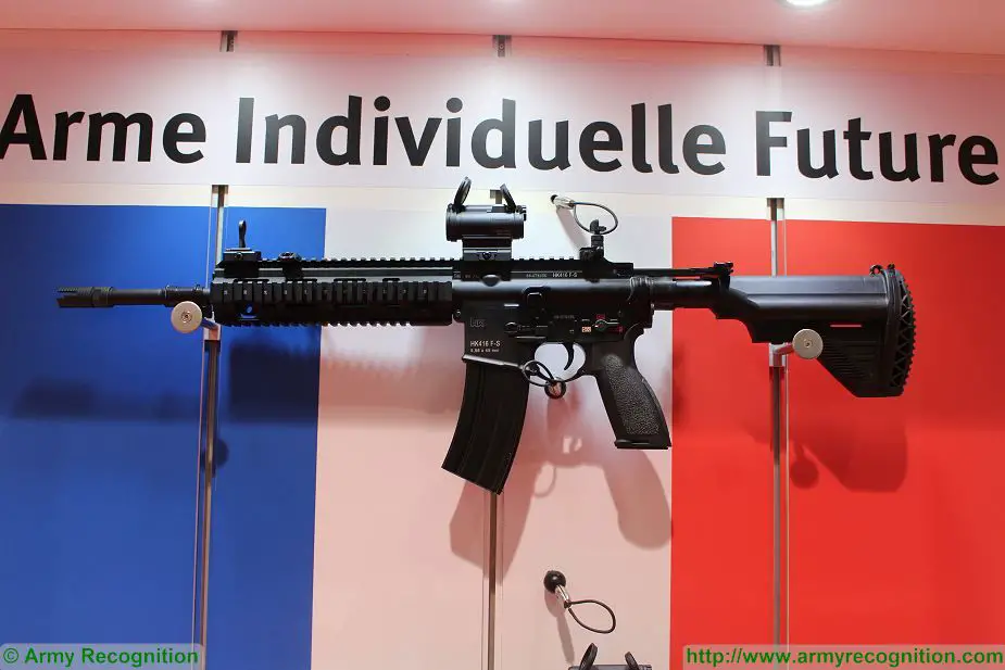 New French Army assault rifles HK416 F S at Milipol Paris 2017 925 001