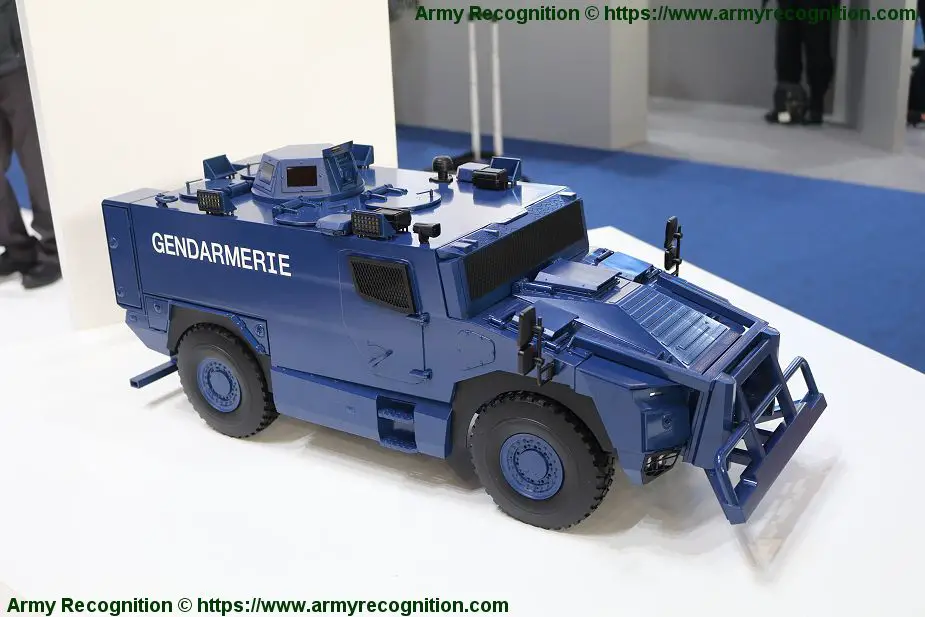 Nexter unveils scale model of Serval Gendarmerie Internal Security Protected Vehicle 925 001