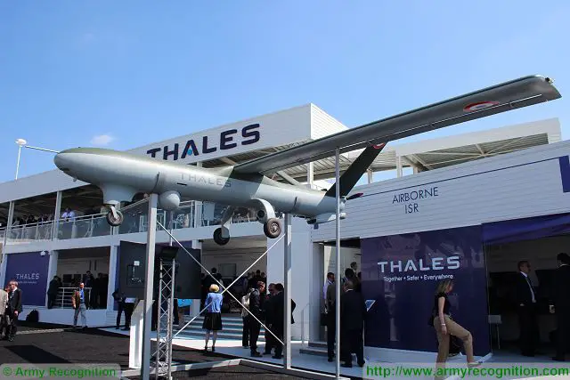 Watchkeeper MALE UAV Unmanned Aerial Vehicle Thales Paris Air Show 2015 defense aerospace aviation 001