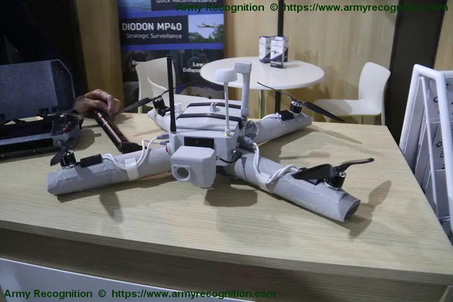 French Company DIODON presents its new MP40 inflatable drone SOFINS 2019 925 001