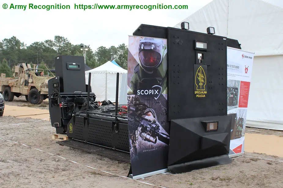 SOFINS 2019 DOK ING showcases MV 3 Testudo Counter Terrorism Robotic Vehicle