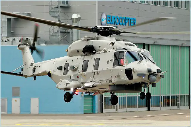 Eurocopter delivered the first NH90 NFH (NATO Frigate Helicopter) to the Belgium Armed Forces, providing an advanced, highly capable and fully-qualified rotary-wing aircraft for this nation’s multi-role mission requirements. In addition to being the no. 1 NH90 NFH received by Belgium, it also is the first built at Eurocopter’s Donauwörth, Germany industrial site – demonstrating this facility’s capability to assemble and deliver these new-generation twin-engine helicopters.