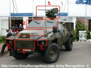 ACMAT VLRB Details Front Wheeled Armoured Vehicle France 01