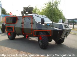 ACMAT VLRB Details Right Wheeled Armoured Vehicle France 01