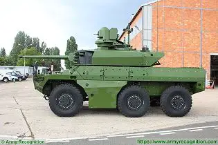 Jaguar EBRC 6x6 Reconnaissance and Combat Armoured Vehicle France French army defense industry left side view 003