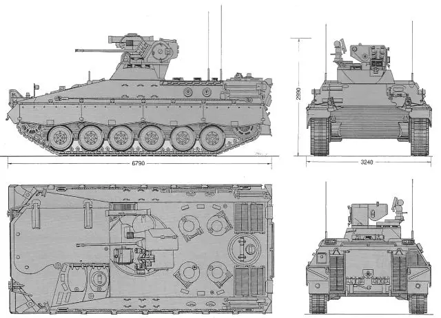 Marder 1A2 armoured infantry fighting vehicle technical data sheet specifications information description intelligence pictures photos images identification Germany German army Rheinmetall defense industry military technology 