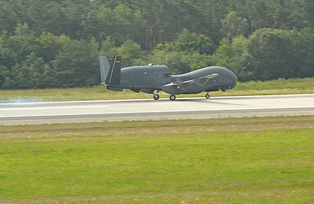 EURO HAWK®, the first high-altitude, long-endurance (HALE), signals intelligence (SIGINT) unmanned aircraft system based on the RQ-4 Global Hawk produced by Northrop Grumman for the German Bundeswehr, successfully touched down in Manching, Germany, July 21, 2011.