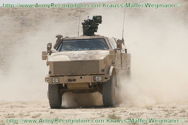 Dingo 2 wheeled armoured vehicle personnel carrier data sheet specifications information description intelligence pictures photos images identification Krauss-Maffei Wegmann Germany German army defense industry