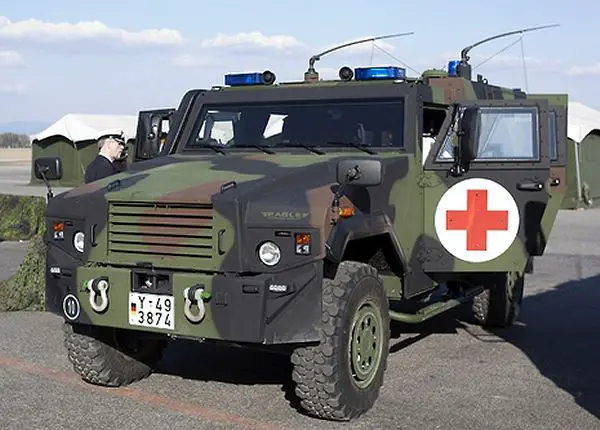 General Dynamics European Land Systems delivered 20 EAGLE BAT (protected ambulance) vehicles to the Bundesamt für Wehrtechnik und Beschaffung and subsequently to the Medical Service of the Bundeswehr on the Medical training regiment’s premises in Feldkirchen/Niederbayern.