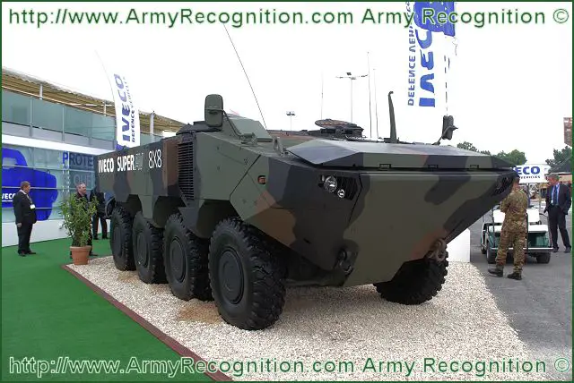 SUPERAV 8x8 amphibious wheeled armoured vehicle technical data sheet specifications description information pictures photos images identification intelligence Italy Italian Iveco Defence Vehicles