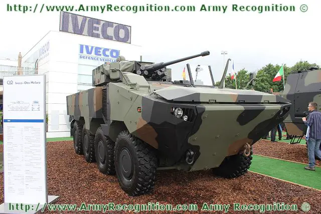VBA Iveco SUPERAV armoured vehicle HITFIST OWS Oto Melara turret technical data sheet specifications description information pictures photos images identification intelligence Italy Italian Defence Industry military technology