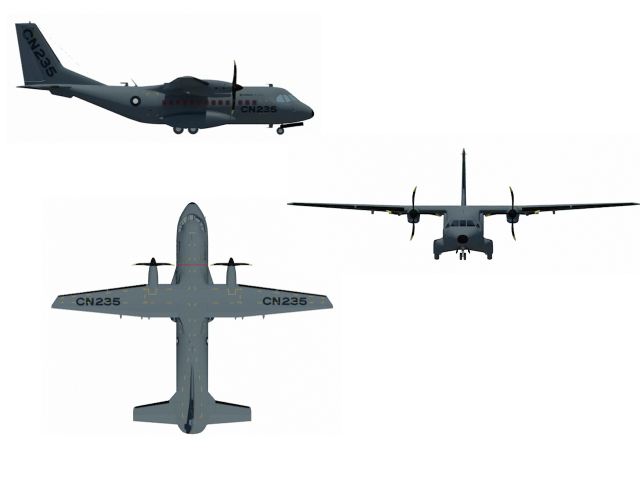 CN-235 Medium range military transport aircraft technical data sheet specifications intelligence description information identification pictures photos images video Spain Spanish Air Force aviation defence industry technology