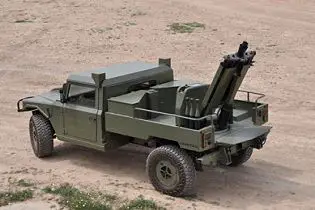 eimos expal integrated mortar 81mm 60 mm system for light wheeled vehicle Spain Spanish left side view 002