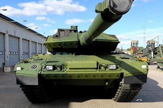 Strv 123A Swedish main battle tank Leopard 2 REMO modernization specification technical review data fact sheet armament protection combat equipment pictures video