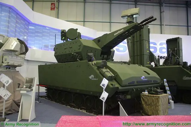 The Korkut is a new short-range air defense system designed and developed by Aselsan to offer mobile effective air defense of mechanized troops and mobile units. The main part of the system is based on a FNSS ACV-30 tracked chassis fitted a turret armed with two 35mm automatic cannon. 