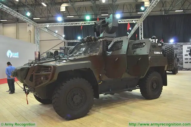 Cobra II 4x4 APC with SARP turret at IDEF 2017, International Defense Exhibition in Istanbul, Turkey