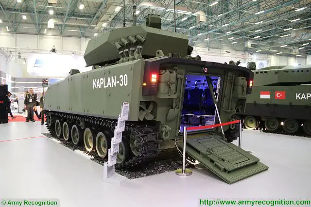 At IDEF 2017, the Turkish Company FNSS launches the Kaplan 30, a Next Generation (NG) and advanced Armoured Fighting Vehicle (AFV). This vehicle was especially designed to move together with main battle tanks. The KAPLAN 30 NG-AFV platform design and up to date integrated subsystems enables all kinds of missions. 