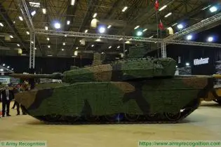 Altay main battle tank Otokar Turkey Turkish defence industry military technology left side view 003