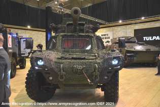 Akrep II 4X4 Wheeled Light Armored Vehicle Data Front View