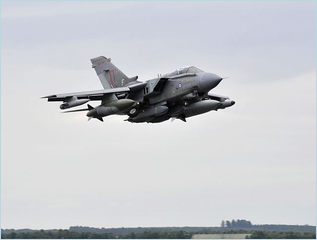 British Royal Air Force (RAF) Tornados and Typhoons have been in action once again this weekend over Libya, with support from HMS Liverpool, as part of NATO's Operation UNIFIED PROTECTOR. On Thursday morning, Royal Air Force Tornado GR4s destroyed a staging post near Zlitan which NATO intelligence had discovered was being used by mercenaries fighting for Colonel Gaddafi. 