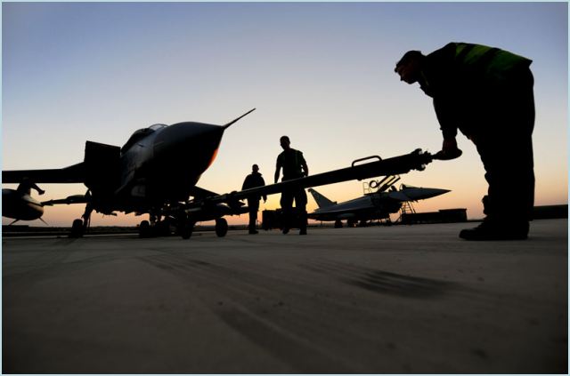 Royal Air Force aircraft yesterday participated in a long-range mission, targeting a military vehicle depot at a former regime compound located near Sebha. As Operation UNIFIED PROTECTOR continued to provide protection for the Libyan people, the RAF flew a formation of Tornados from RAF Marham in Norfolk, south across Europe, to rendezvous with the other allied aircraft in the strike package, before firing a large salvo of Storm Shadow precision guided stand-off missiles. 