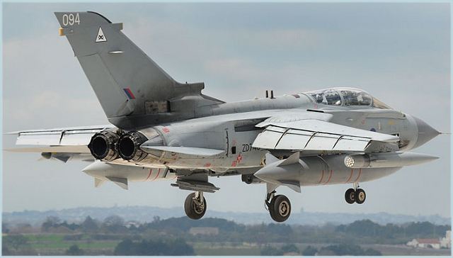 British Royal Navy ships and Royal Air Force aircraft have continued operations this week to help safeguard the Libyan people as part of NATO's Operation UNIFIED PROTECTOR. October 13, 2011, afternoon, an armed reconnaissance patrol of RAF Tornado GR4s was alerted by another NATO surveillance platform to the presence of three former Gaddafi regime armed trucks hidden beneath trees to the east of Bani Walid