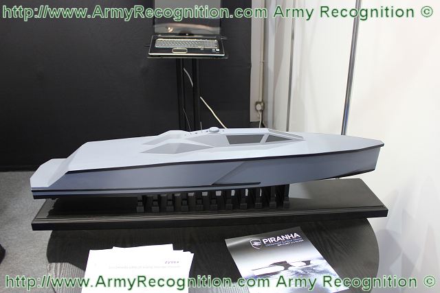 At DSEI 2011, the American Company Zyvex Technologies presents a new concept of Unmanned Surface Vessel (USV), the Piranha. Zyvex Technologies builds super light composite structures and vehicles with greater range, payload, and durability than traditional platforms built using 20th century composites or corrosive, heavy metals. 