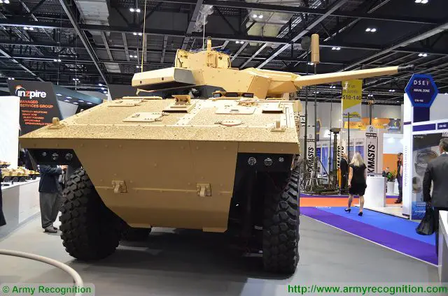 French Company Nexter Systems introduces a new version of its world famous combat proven VBCI 8x8 armoured infantry fighting vehicle, the VBCI 2 at DSEI 2015, the International Defense Exhibition in London, UK. The VBCI 2 is presented at DSEI 2015 in its Infantry Fighting Vehicle (IFV) version fitted with the latest development step of the 40mm CTA turret. 