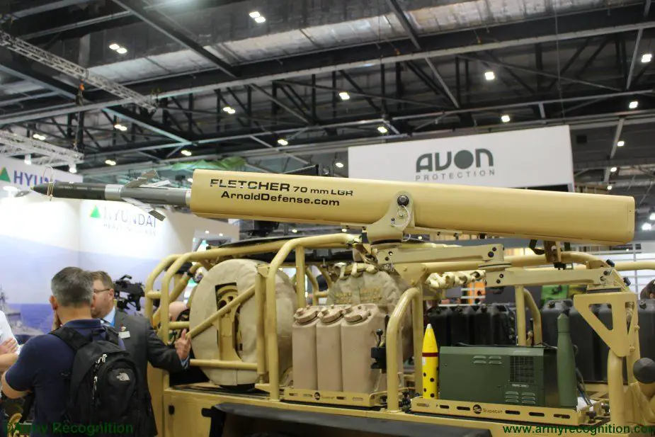 Arnold Defense launches FLETCHER laser guided rocket launcher concept at DSEI 2017 002