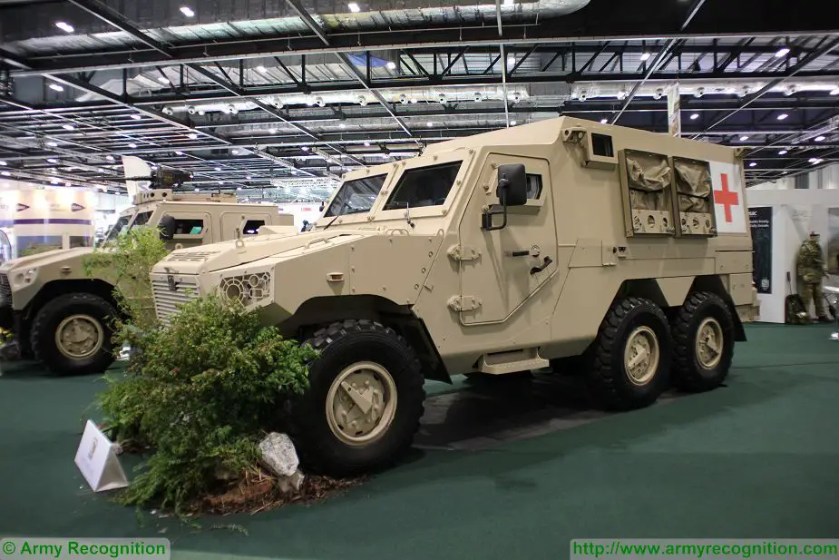 Hafeet 6x6 armoured ambulance NIMR Automotive DSEI 2017 defense security exhibition London UK 925 001