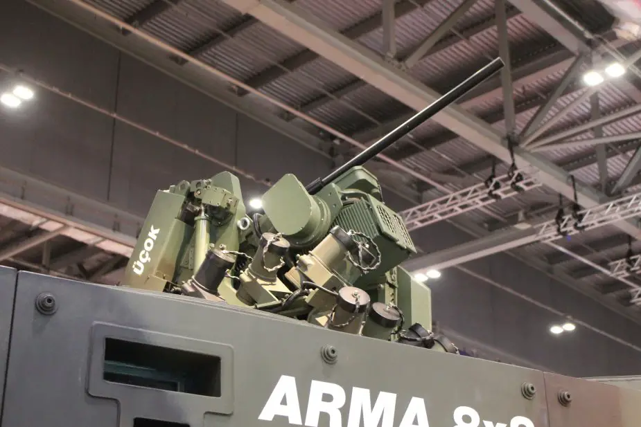 Otokar displays its ARMA 8x8 Armoured Vehicle with the UCOK Turret System at DSEI 2017 925 002