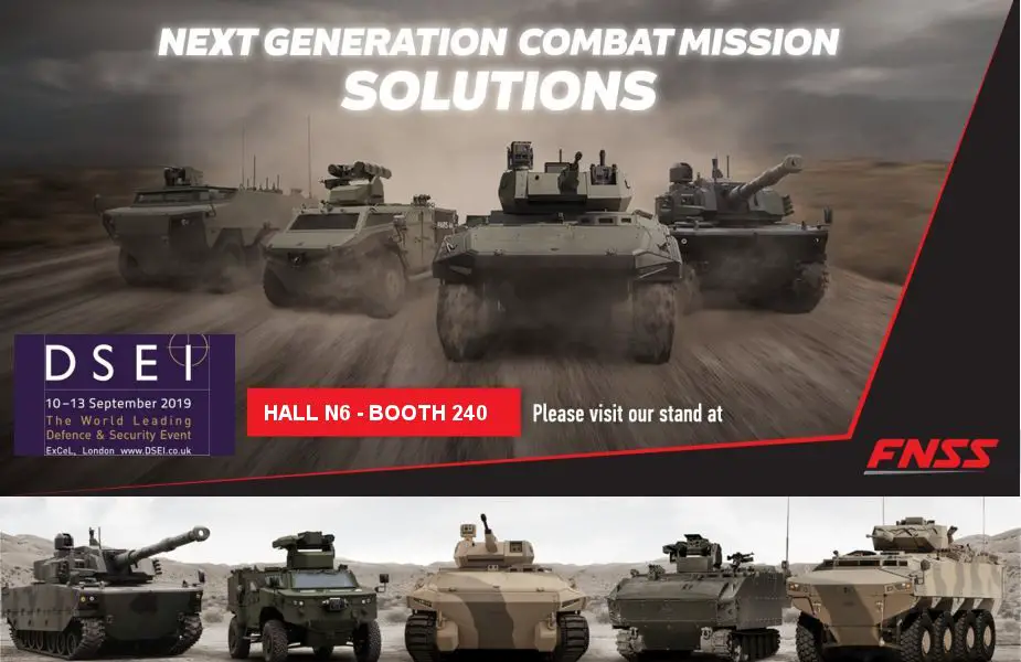 Turkish Company FNSS to showcase its full range of track and wheeled armored vehicles DSEI 2019 925 001