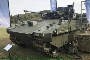 Ajax reconnaissance ISTAR tracked armored vehicle General Dynamics United Kingdom British army left side view 001
