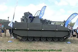 Ajax reconnaissance ISTAR tracked armored vehicle General Dynamics United Kingdom British army right side view 001