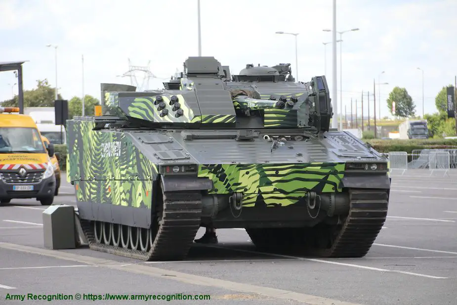 CV90 MkIV IFV tracked armored Infantry Fighting Vehicle data fact sheet | United Kingdom British army light armoured vehicle | British Army United Kingdom military equipment UK