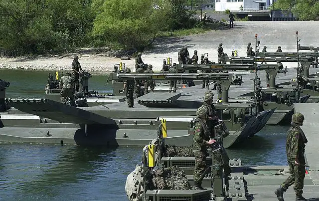 General Dynamics European Land Systems will introduce the M3 Amphibious Bridge/Ferry System and the New EAGLE light tactical armored vehicle to India. M3 is the world’s most modern, most efficient and fastest amphibious bridging and ferrying equipment in terms of loading capacity, construction time, cross-country and marine maneuverability