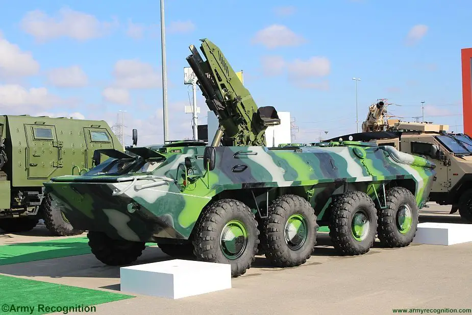 ELBIT Spears Mortar mounted on BTR 70 armored vehicle 001
