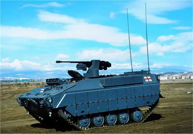 Lazika tracked armoured infantry fighting combat vehicle technical data sheet specifications information description pictures photos images intelligence identification intelligence Georgia Georgian army defence industry military technology tracked combat 