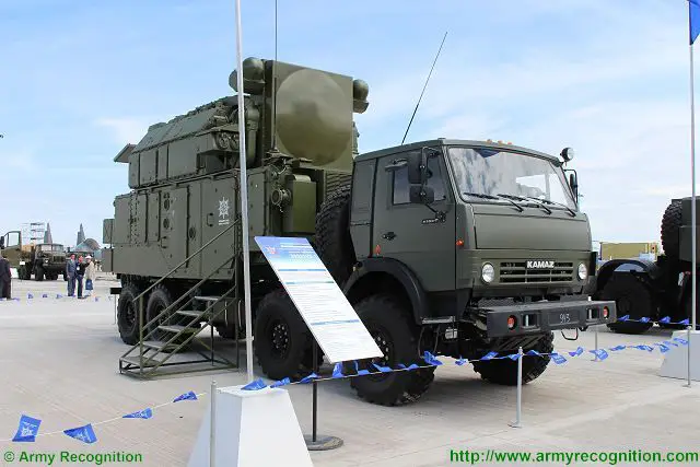 Russia’s Almaz-Antey Corporation displays the Tor-M2KM (NATO reporting name: SA-15 Gauntlet) air defense missile system at the KADEX 2016 international arms exhibition in Astana in Kazakhstan. At KADEX 2016, the Tor-M2KM is mounted on a Russian 8x8 truck chassis model 63501.