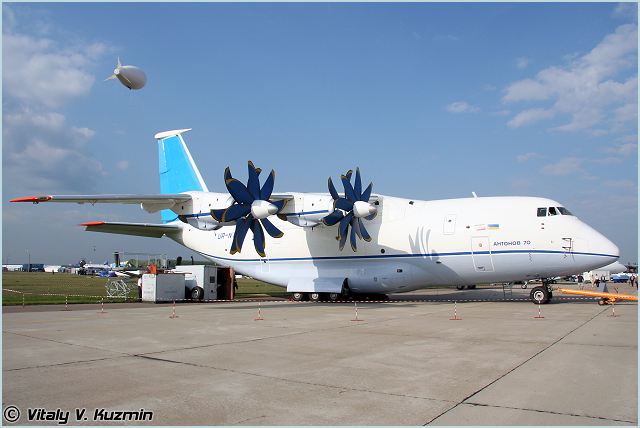 The Ukrainian Air Force will take delivery of three An-70 military transport aircraft, Defense Minister Mikhaylo Yezhel said on Wednesday. The first plane will be delivered "in the very near future," he said.