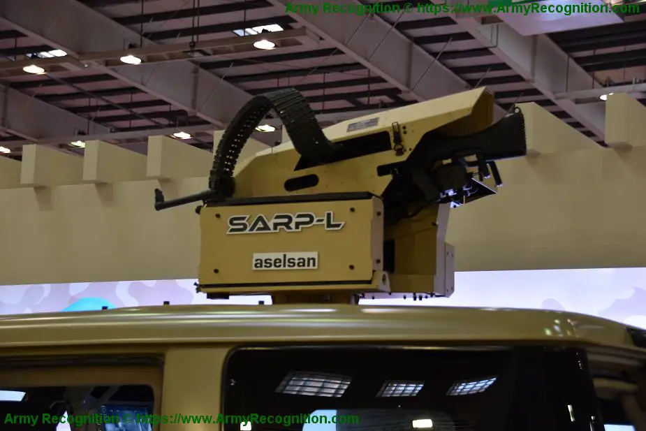 Aselsan SARP L light remote weapon station for tactical vehicle BIDEC 2019 925 002