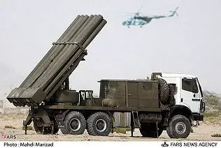 Fadjr-3 RAAD 240mm multiple rocket launcher system  technical data sheet specifications description information intelligence identification pictures photos video Iran Iranian army defence industry military technology 