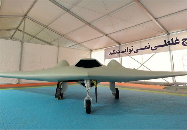 The Iranian version of the RQ-170 which has been manufactured through the reverse engineering of the US drone which was tracked and hunted down in Iran late in 2011, has been equipped by the Islamic Revolution Guards Corps (IRGC) with bombing capability to attack the US warships in any possible battle.